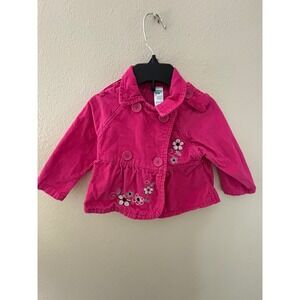 Kids Play Toddler Girl Pink Corduroy Floral Peplum Jacket 24 Months 
A1049